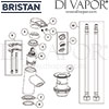 Bristan Smile Basin Mixer with Clicker Waste Tap Spares